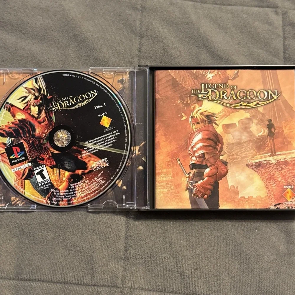 Legend of Dragoon BLACK LABEL SONY PlayStation 1 PS1 COMPLETE NEAR MINT